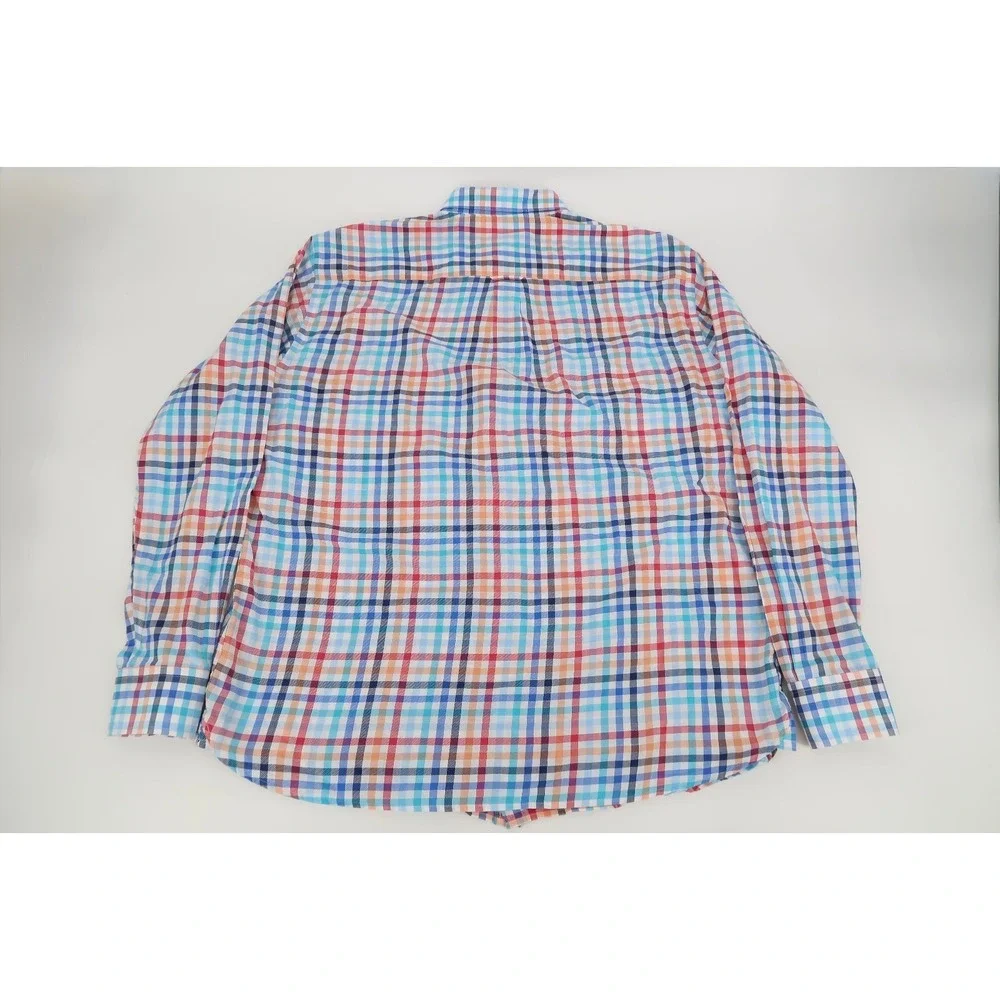 Peter Millar Seaside Shirt Men's XL Button Down Long Sleeve Plaid Tattersall‎
